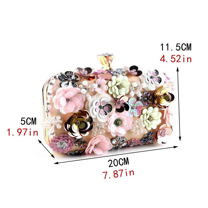 Handbags  Women Flower Clutch Evening Bags Wedding Purses Bridal